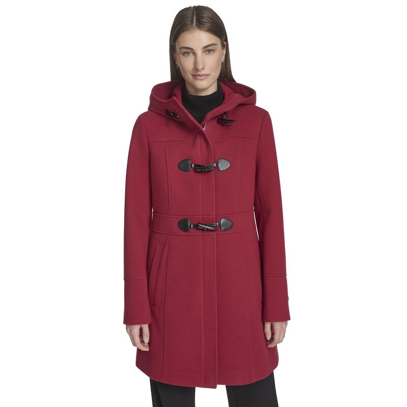 マークニューヨーク レディース アウター ジャケット・ブルゾン ウール コート Women's Andrew Marc New York Faux Wool Toggle Coat Red レッド