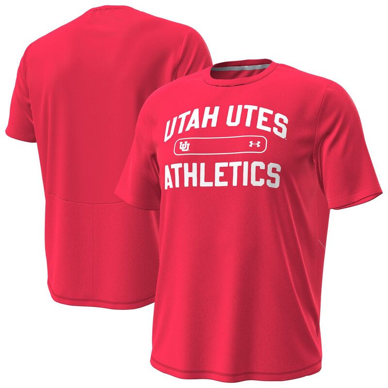 アンダーアーマー メンズ トップス Tシャツ Men's Under Armoured Utah Utesideline Knockout-Shirt Ute Red レッド｜ReVida 店