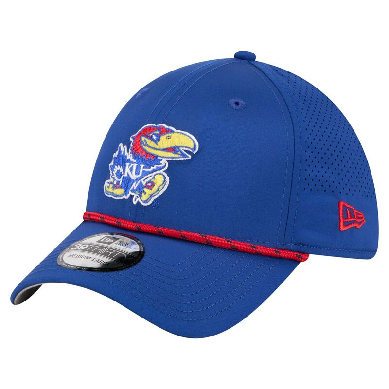ニューエラ メンズ アクセサリー 帽子 Men's New Era Royal Kansas Jayhawks Rope 39THIRTY Flex Hat Kns Blue ブルー