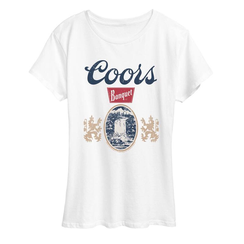 アニメキャラクター レディース トップス Tシャツ ロゴ グラフィック Licensed Character Women's Coors Banquet Logo Graphic Tee White ホワイト