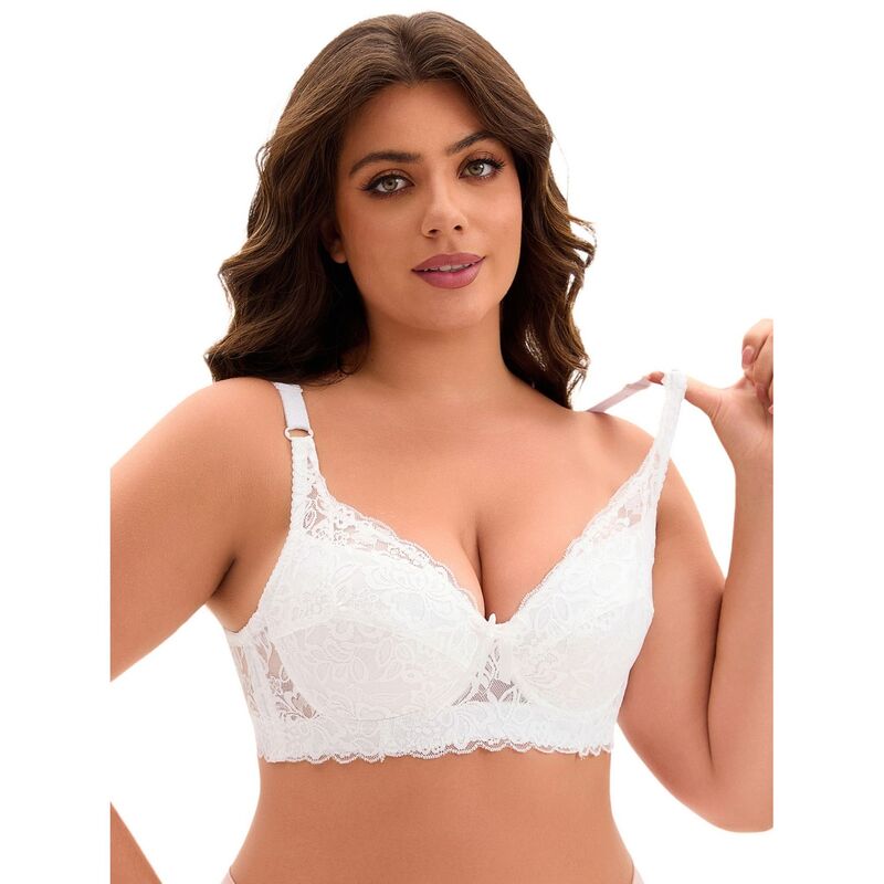 アレグラ ケー レディース アンダー御召しもの ブラ スピード競技 ALLEGRA K Women\u0027s Underwired Lace Adjustable Straps Push-up 3/4 Cup Bra White 白いこと