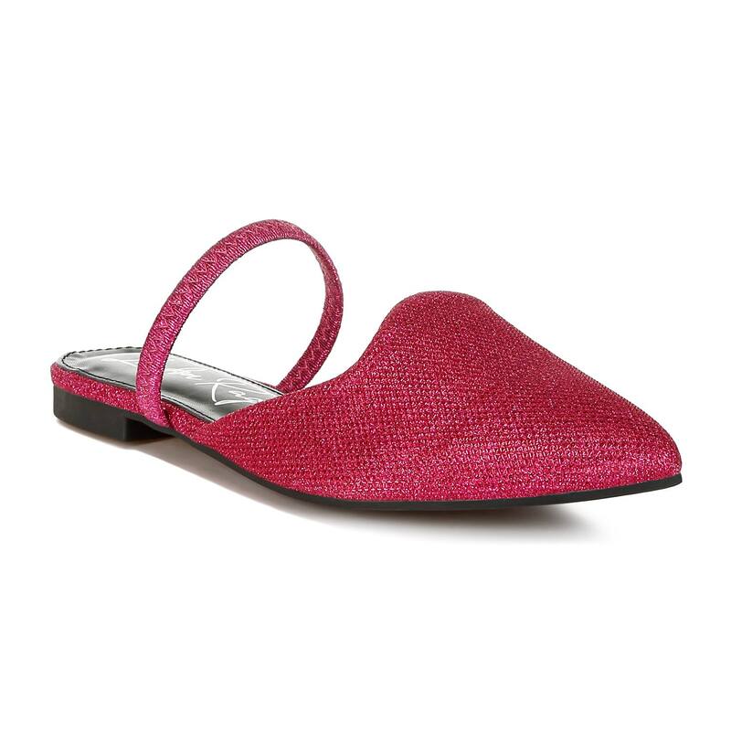 ロンドンラグ レディース シューズ サンダル London Rag Twiggy Women's Mule Flats Fuchsia フューシャ｜ReVida 店