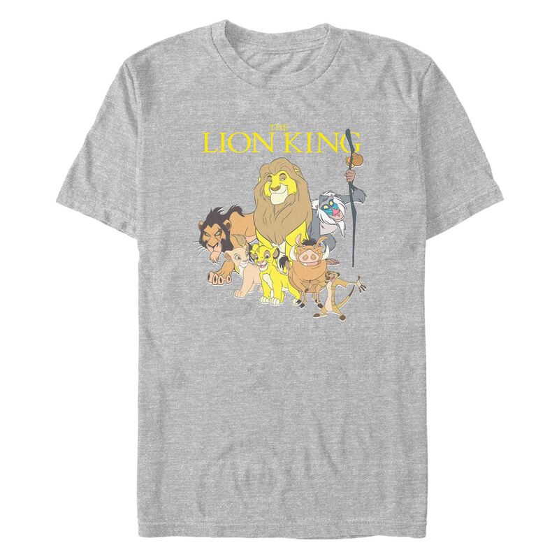 ディズニー メンズ トップス Tシャツ グラフィック Disney's The Lion Kingrouposter Men's Graphic Tee Athletic Heather ヘザー｜ReVida 店
