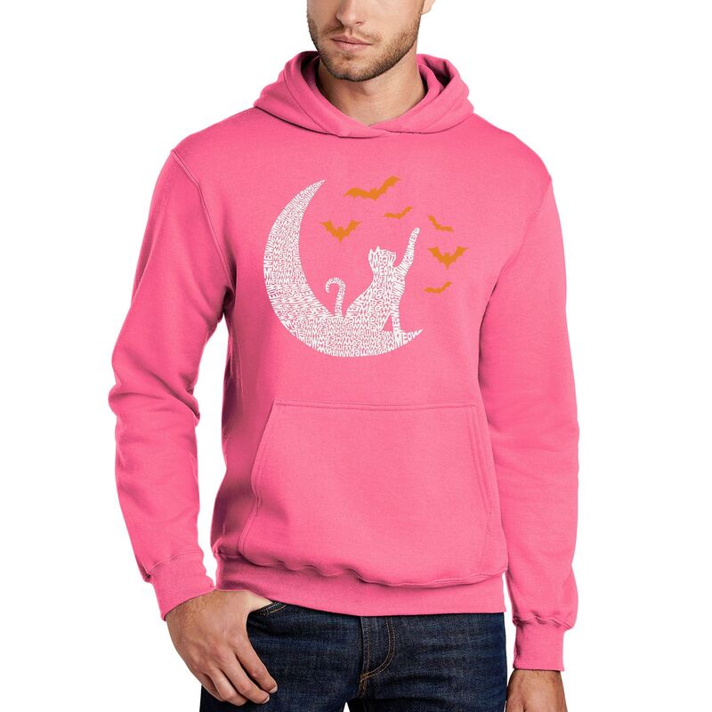 エルエーポップアート メンズ トップス Tシャツ スウェット LA Pop Art Lunar Bats - Men's Word Art Hooded Sweatshirt Pink ピンク