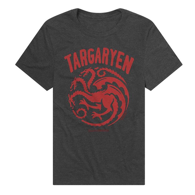 アニメキャラクター メンズ トップス Tシャツ グラフィック Licensed Character Men's Game of Thrones Targaryen Sigil Graphic Tee Charcoal チャコール