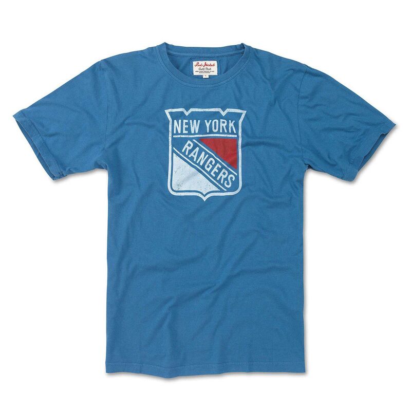 アメリカンニードル メンズ トップス Tシャツ Men's Americaneedle Blue New York Rangers Brass Tacks T-Shirt Ran Blue ブルー