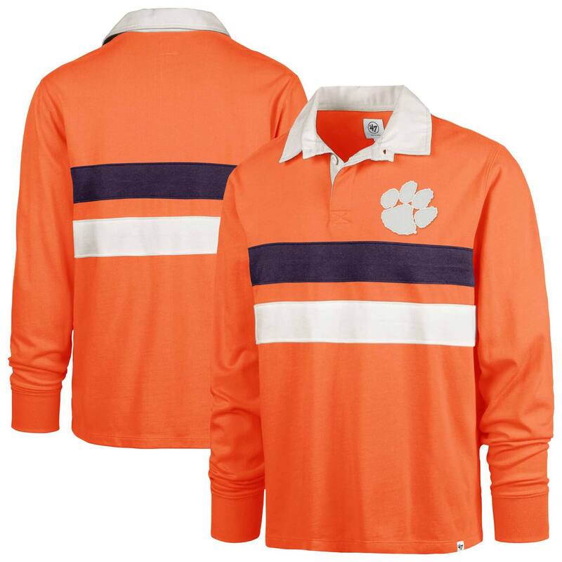 フォーティセブンブランド メンズ トップス Tシャツ ポロシャツ 47 Brand Men's '47 Orange Clemson Tigers Clubhouse Knox Thames Rugby Long Sleeve Polo Clm Orange オレンジ