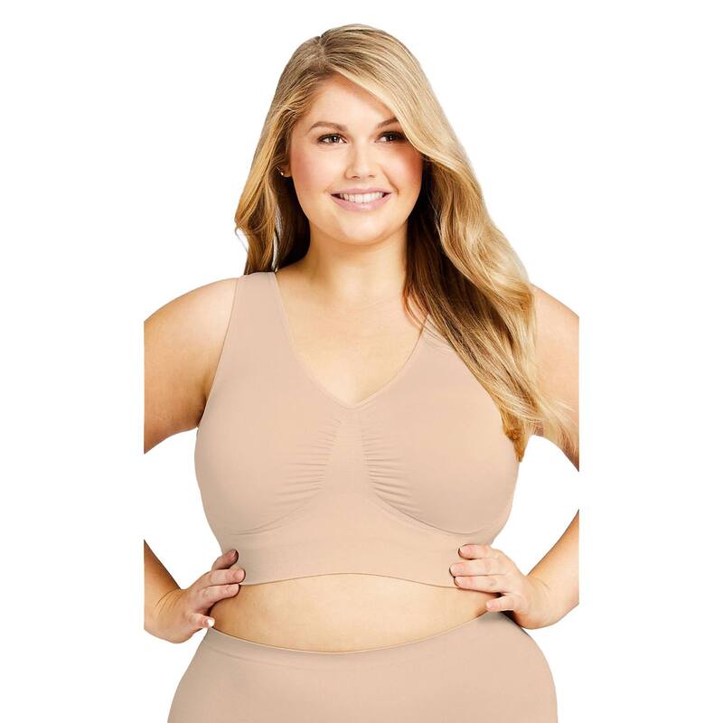 アベニュー レディース アンダー御召しもの ブラ Avenue Women\u0027seamless Wire Free Bra Beige ベージュ