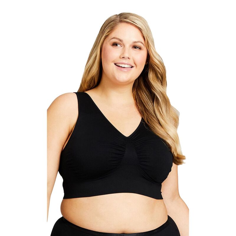 アベニュー レディース アンダー御召しもの ブラ Avenue Women\u0027seamless Wire Free Bra Black 黒いこと