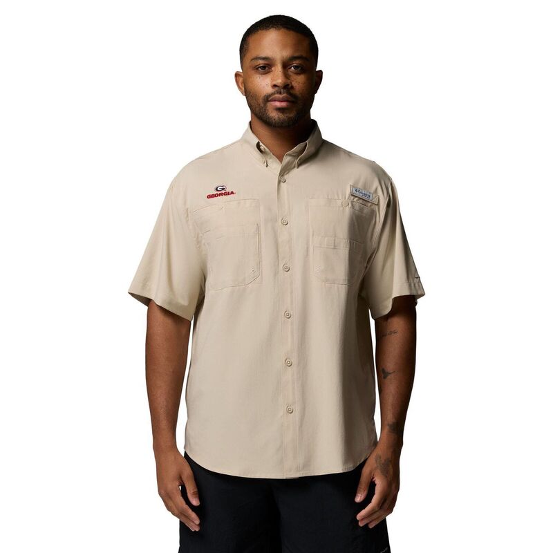 コロンビア メンズ トップス プルオーバー 落ち込む Men\u0027s Columbia Tan Georgia Bulldogs Tamiami Omni-Shade Button-Down Shirt Uga Multi マルチ色つや