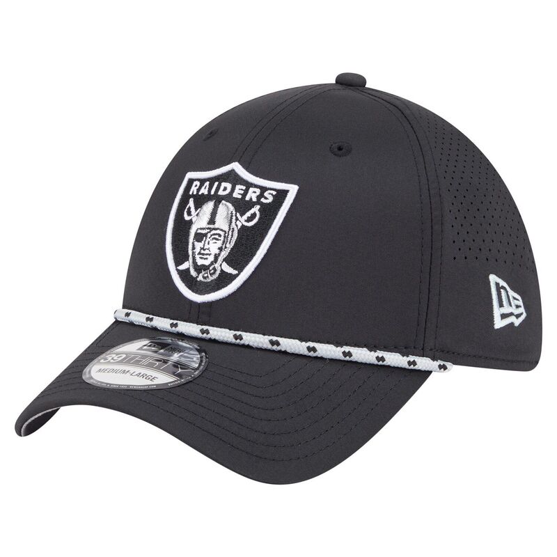 ニューエラ メンズ アクセサリー 帽子 Men's New Era Black Las Vegas Raiders Perforated 39THIRTY Flex Hat Lvr Black ブラック 9,225円
