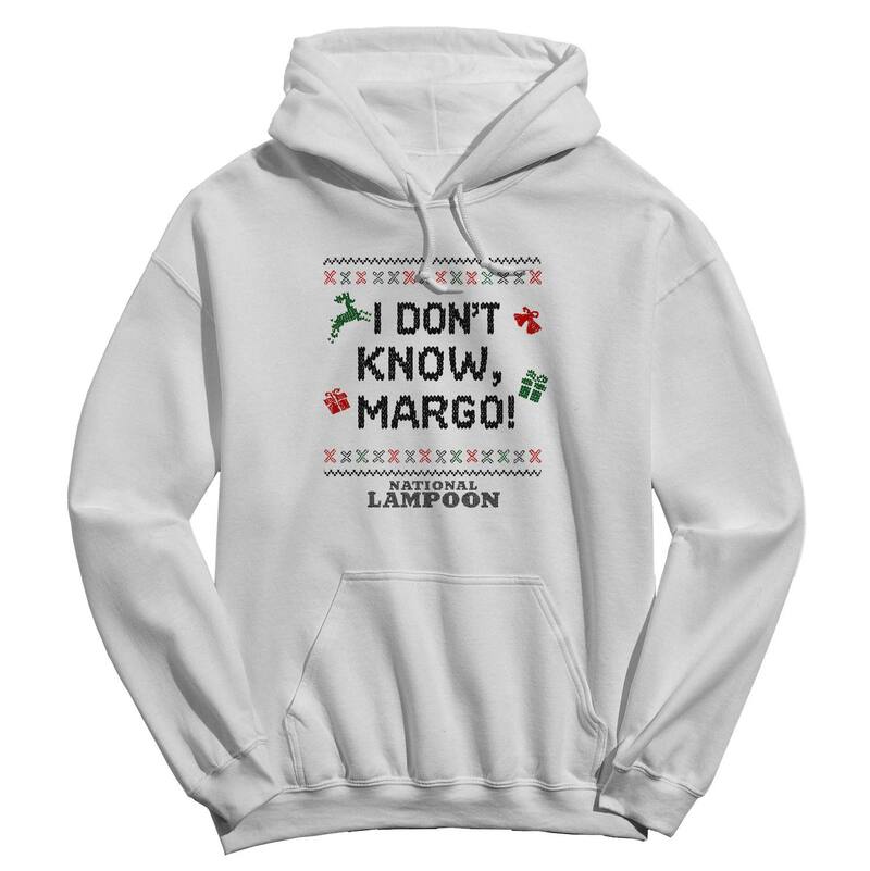 アニメキャラクター メンズ トップス Tシャツ パーカー グラフィック Licensed Character Men's Nationalampoon's Christmas Vacation I Don't Know Margo Christmas Icons Graphic Hoodie White ホワイト｜ReVida 店
