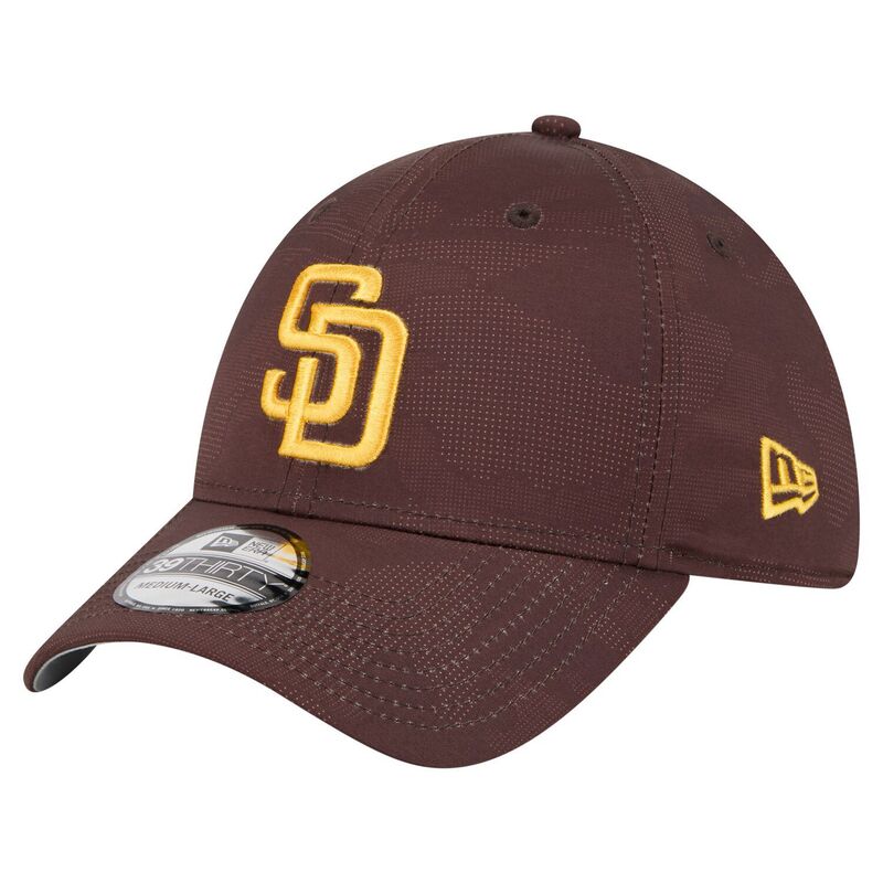 ニューエラ メンズ アクセサリー 帽子 Men's New Era Brown San Diego Padres Tonal Camo 39THIRTY Flex Hat Pad Brown ブラウン