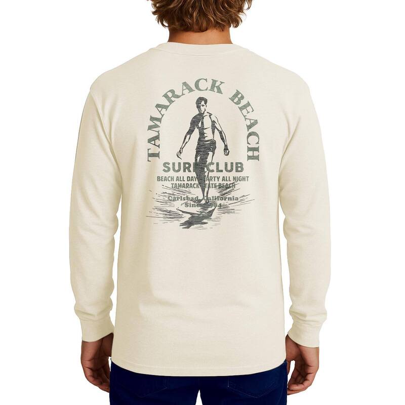 リーフ メンズ トップス Tシャツ グラフィック Men's REEF Tamarack Beach Long Sleeve Graphic Tee Beige Khaki カーキ｜ReVida 店