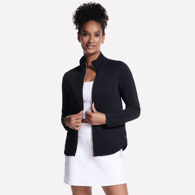 スケッチャーズ レディース アウター 上衣・上衣 Women\u0027skechers The Go Walk Ottoman Cozy Fit Scoop Hem Jacket Bold Black 黒いこと
