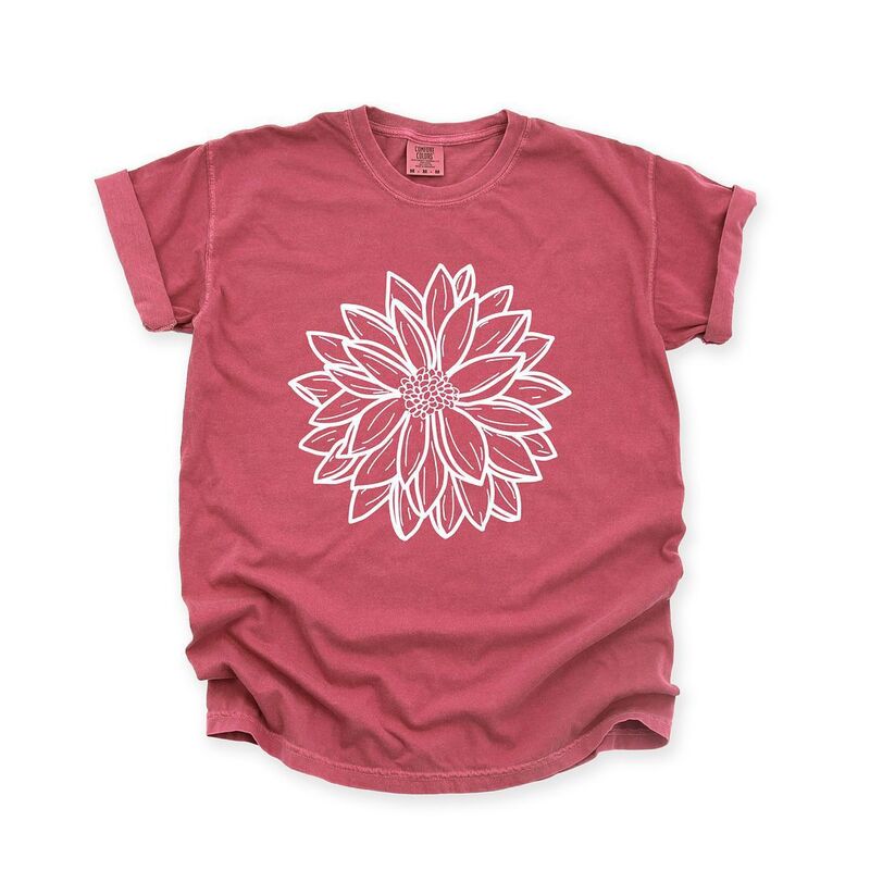 Simply Sage Market レディース トップス ティーシャツ Simply Sage Market Dahlia Garment Dyed Tees Crimson クリムゾン レディースファッション-Tシャツ・カットソー