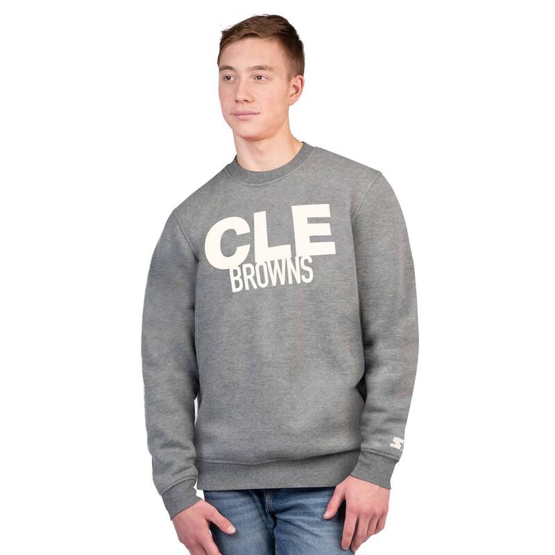 スターター メンズ トップス Tシャツ クルーネック スウェット フリース Men'starter Charcoal Cleveland Browns Assist Fleece Crewneck Sweatshirt Brn Charco チャコール
