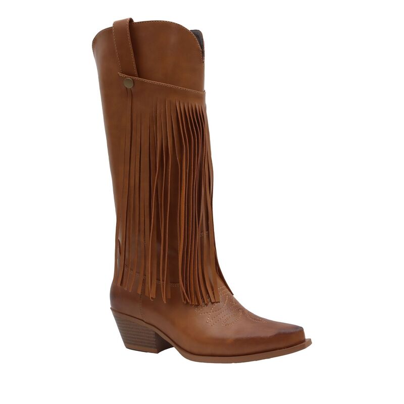 ヨキ レディース シューズ ブーツ・レインブーツ フリンジ Yoki Avery-03 Women's Western Fringe Boots Beige ベージュ｜ReVida 店