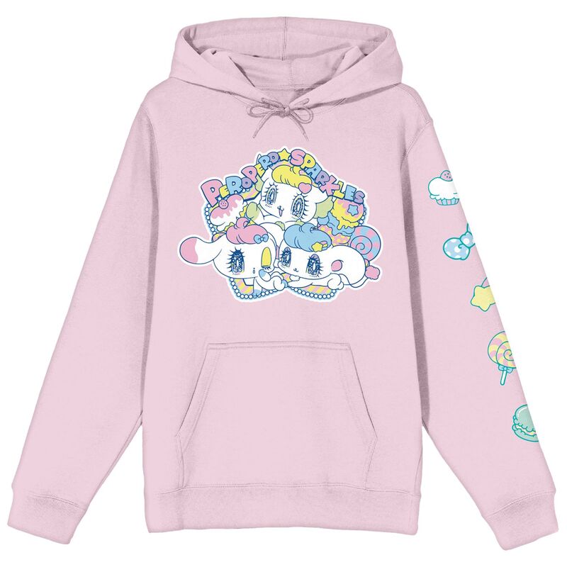 アニメキャラクター レディース トップス Tシャツ パーカー グラフィック Licensed Character Juniors\' PeroPero Sparkles Characters Graphic Hoodie Pink ピンク