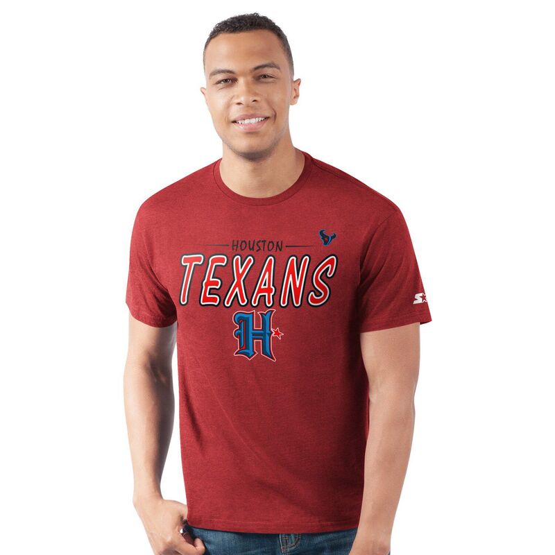 スターター メンズ トップス Tシャツ Men'startered Houston Texans Prime Time T-Shirtxs Red レッド
