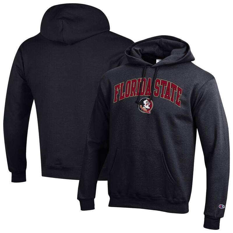チャンピオン メンズ トップス Tシャツ ロゴ フリース パーカー Men'sChampion Black Florida State Seminoles Arched Logo Fleece Pullover Hoodie Fsu Black ブラック｜ReVida 店 16,316円