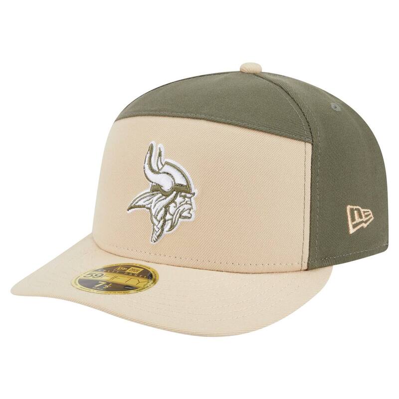 ニューエラ メンズ アクセサリー 帽子 Men's New Era Light Beige/Olive Minnesota Vikings Two-Tone Color Pack Split Panel 59FIFTY Fitted Hat Mvk Lt Bei オリーブ