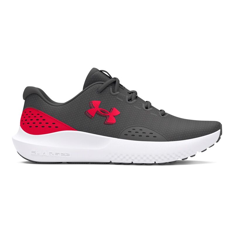 アンダーアーマー メンズ シューズ スニーカー Under Armour Surge 4 Men's Running Shoes Gray Red グレー