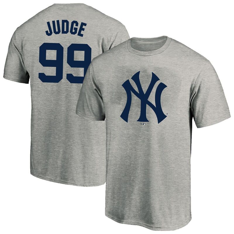 プロファイル メンズ トップス Tシャツ トール Men's Profile Heather Gray New York Yankees Big & Tall Name & Number T-Shirt Ynk Grey グレー