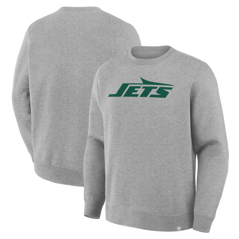 ファナティクス メンズ トップス プルオーバー 汗水 ロゴタイプ Men\u0027s Fanatics Heather Gray New York Jets Primary Logo Legacy Sweatshirt Jet Grey 薄墨色