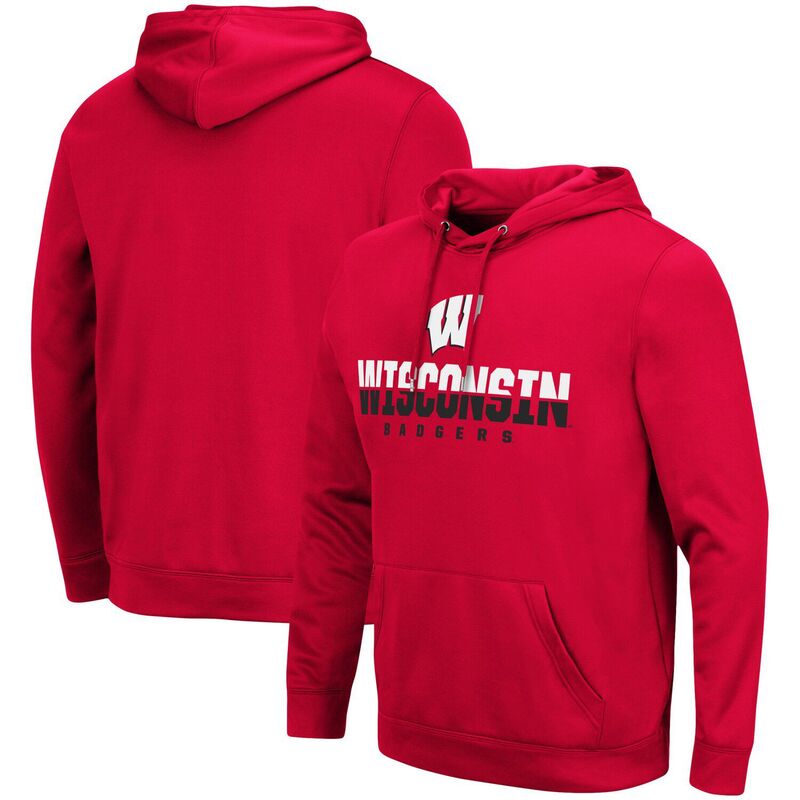 円形劇場 メンズ トップス プルオーバー パーカー Men\u0027s Colosseum Red Wisconsin Badgers Lantern Pullover Hoodie Wis Red 赤いこと