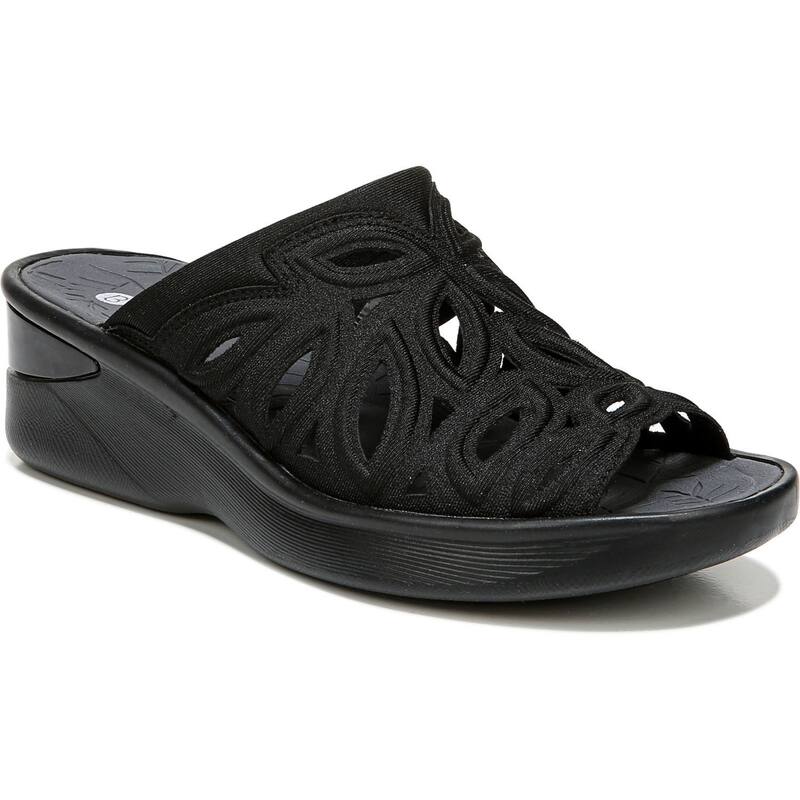ライフストライド レディース シューズ サンダル LifeStride Susie Wedge Slide Sandals Black Shimmer ブラック