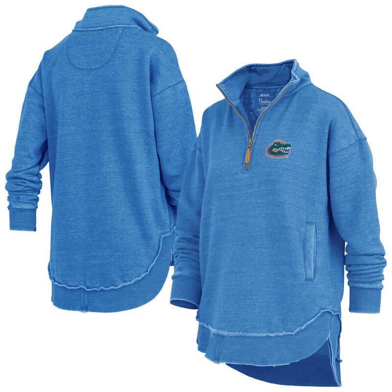 プレスボックス レディース トップス Tシャツ スウェット Women's Pressbox Royal Florida Gators Northfork Sojourn Poncho Quarter-Zip Sweatshirt Fld Blue ブルー