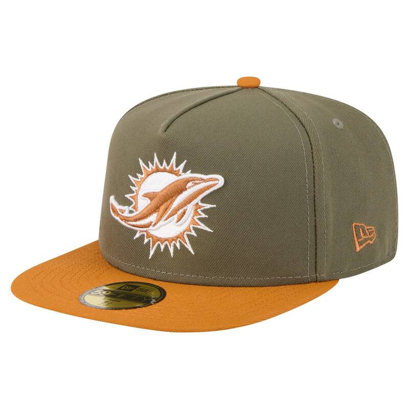 ニューエラ メンズ アクセサリー 帽子 Men's New Era Olive/Brown Miami Dolphins Color Pack A-Frame 59FIFTY Fitted Hat Dol Multi マルチカラー