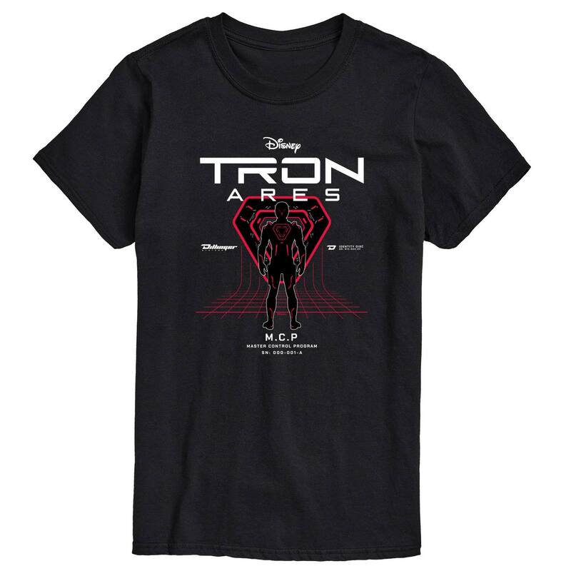 ウォルトディズニー メンズ トップス ティーシャツ トール グラフィック Big \u0026 Tall Disney\u0027s Tron: Ares Master Control Program Graphic Tee Black 黒いこと Tシャツ・カットソー-メンズファッション