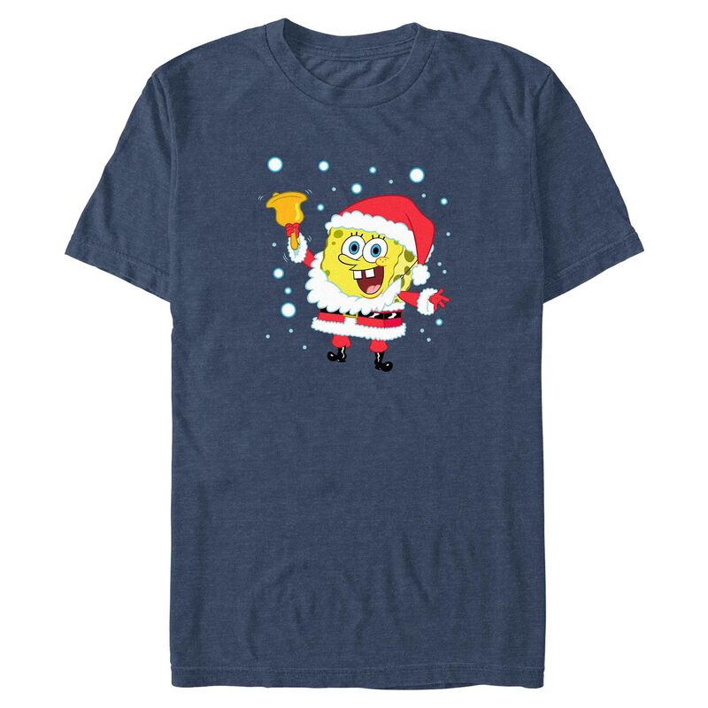ニコロデオン メンズ トップス Tシャツ パンツ トール グラフィック Big & Tall Nickelodeon SpongeBob SquarePantsanta Costume Graphic Tee Navy Heather ヘザー 5,586円