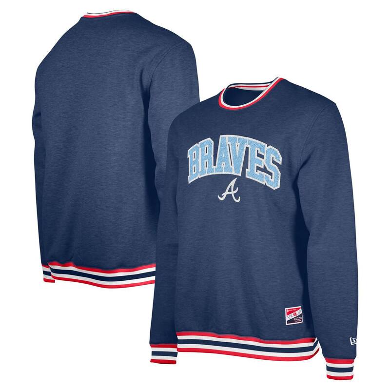 ニューエラ メンズ トップス Tシャツ スウェット Men's New Era Navy Atlanta Braves Father's Day Pullover Sweatshirt Brv Navy ネイビー
