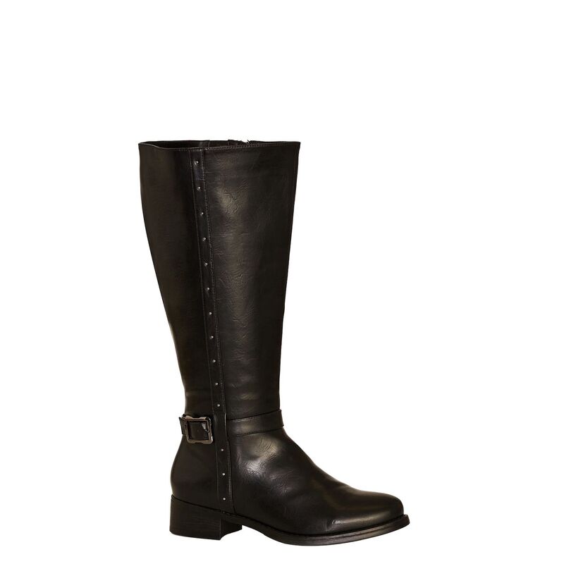 アベニュー レディース シューズ ブーツ・レインブーツ トール Avenue Women Wide Width Alex Studded Tall Boot Black ブラック