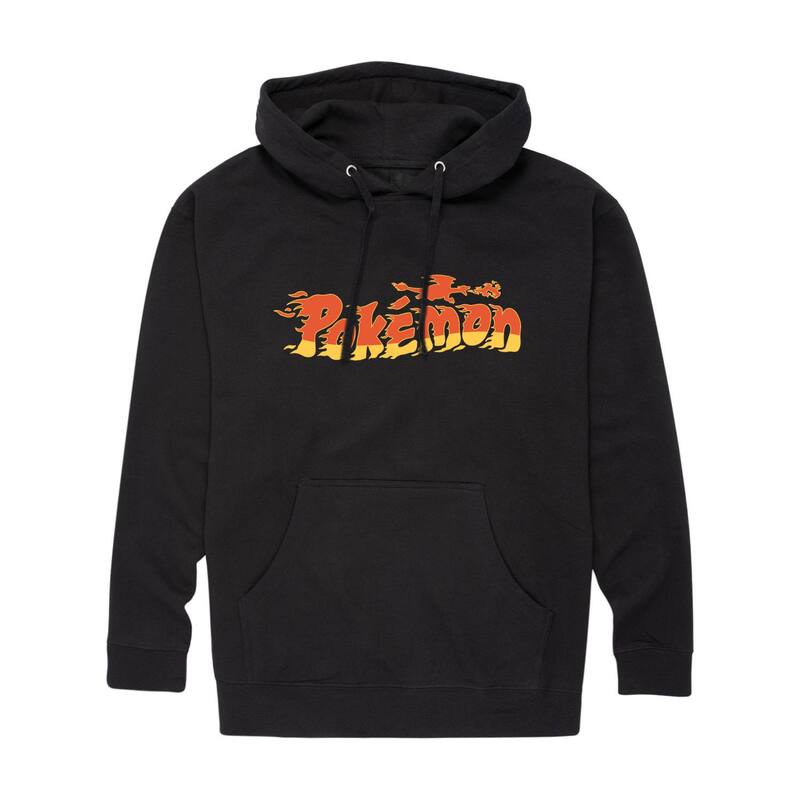 アニメキャラクター メンズ トップス Tシャツ パーカー グラフィック Licensed Character Men's Pokemon Charizard Flames Graphic Hoodie Black ブラック