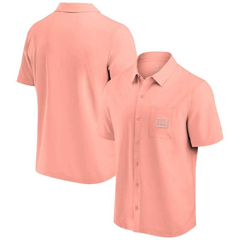 ファナティクス メンズ トップス Tシャツ Men's Fanatics Coral New York Giants Front Office Button-Up Shirt Gia Pink O ピンク