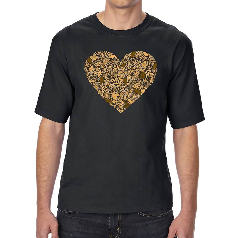 エルエーポップアート メンズ トップス Tシャツ トール LA Pop Art Fall Vibes - Men's Tall And Long Word Art-shirt Black ブラック