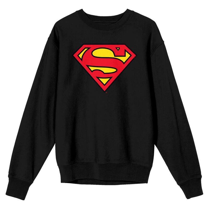 アニメ人となり メンズ トップス ティーシャツ Licensed Character Men\u0027superman Classic Long Sleeve Tee Black 黒いこと Tシャツ・カットソー-トップス-メンズファッション