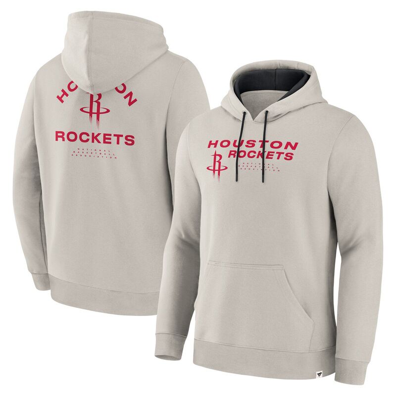 ファナティクス メンズ トップス Tシャツ パーカー Men's Fanatics Off White Houston Rockets Crossover Collection Blocked Shot Premium Pullover Hoodie Rkt Beige ベージュ|ReVida 店