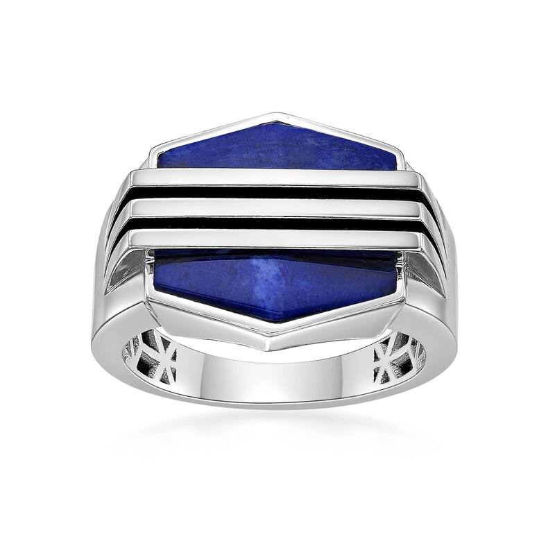 山猫 メンズ 佩び物 輪っか LYNX Mensterling Silver Gemstone Ring Sterling しろがね色
