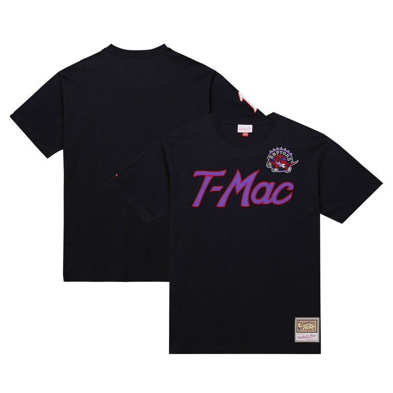 ミッチェル&ネス メンズ トップス Tシャツ Men's Mitchell & Ness Tracy McGrady Black Toronto Raptors Premium Nickname T-Shirt Rpt Black ブラック 12,395円