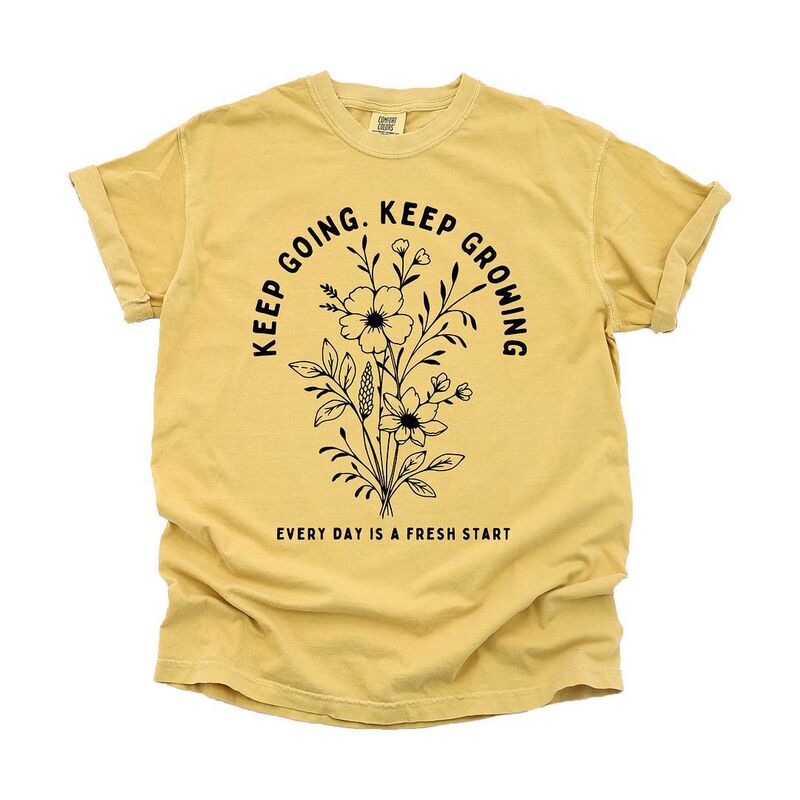 Simply Sage Market レディース トップス ティーシャツ Simply Sage Market Keep Going Keep Growingarment Dyed Tees Mustard 洋芥子 トップス-Tシャツ・カットソー-レディースファッション