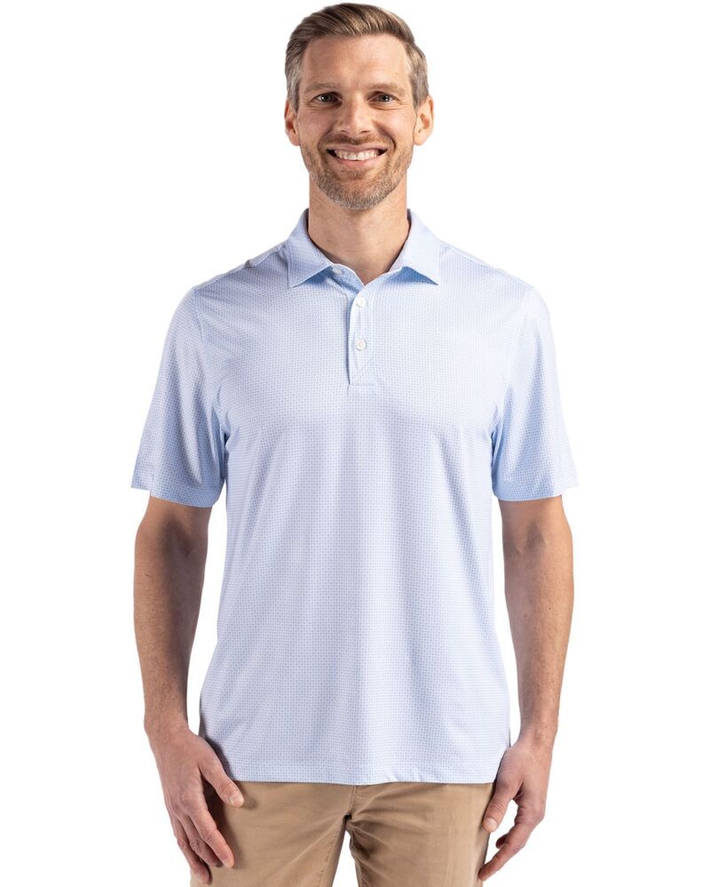 カッターアンドバック メンズ トップス Tシャツ ポロシャツ プリント Cutter & Buck Pike Diamondot Print Recycled Mens Polo Atlas｜ReVida 店