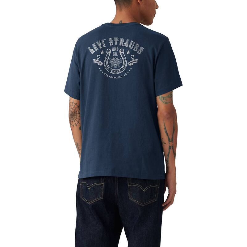 リーバイス メンズ トップス Tシャツ グラフィック Men's Levi's Moto Racingraphic Tee Navy ネイビー