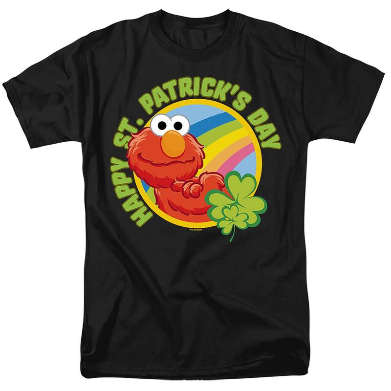 アニメキャラクター メンズ トップス Tシャツ グラフィック Licensed Character Men'sesame Street Elmo Lucky Graphic Tee Black ブラック｜ReVida 店
