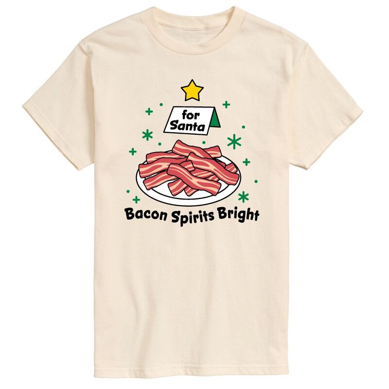 アニメ人となり メンズ トップス ティーシャツ トール グラフィック Licensed Character Big \u0026 Tall Bacon Spirits Bright Graphic Tee Cream 皮膚軟化剤 トップス-Tシャツ・カットソー