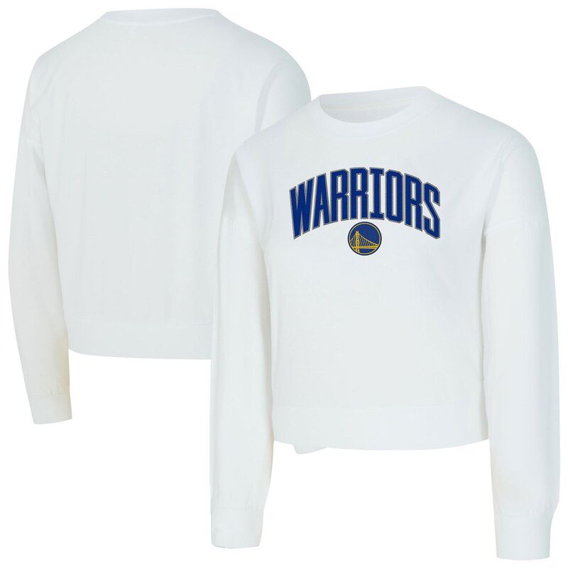 アンブランデッド レディース トップス Tシャツ クロップド Unbranded Women's Conceptsport White Golden State Warriors Laney Chenille Cropped Long Sleeve T-Shirt War White ホワイト